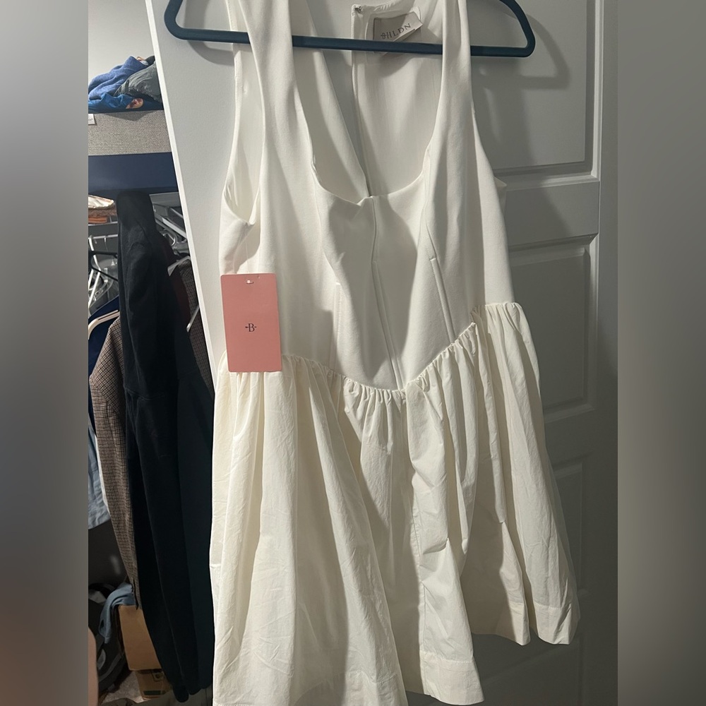 Anthropology white dress- perfect condition!